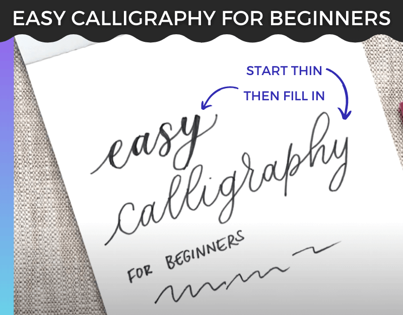 How To Do EASY Calligraphy [Tutorial + Practice Sheet] — Loveleigh